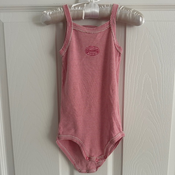 Petit Bateau Pink Body Suit Spaghetti Straps Tank Top for Baby Girl 24 months - Picture 1 of 4